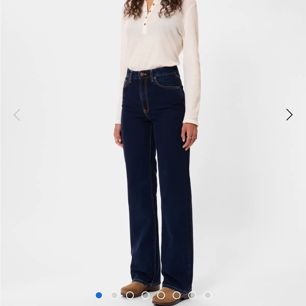 Nudie - Dark Blue High-Waisted Jeans